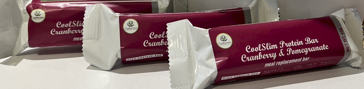 CoolSlim High Protein Cranberry Pomegranate Crisp Bars